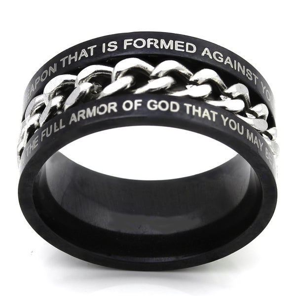 Black Chain Ring - Armor of God