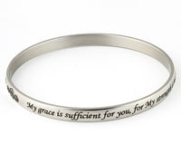 My grace is sufficient for you bangle bracelet