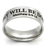 Thy Will Be Done Scripture Ring